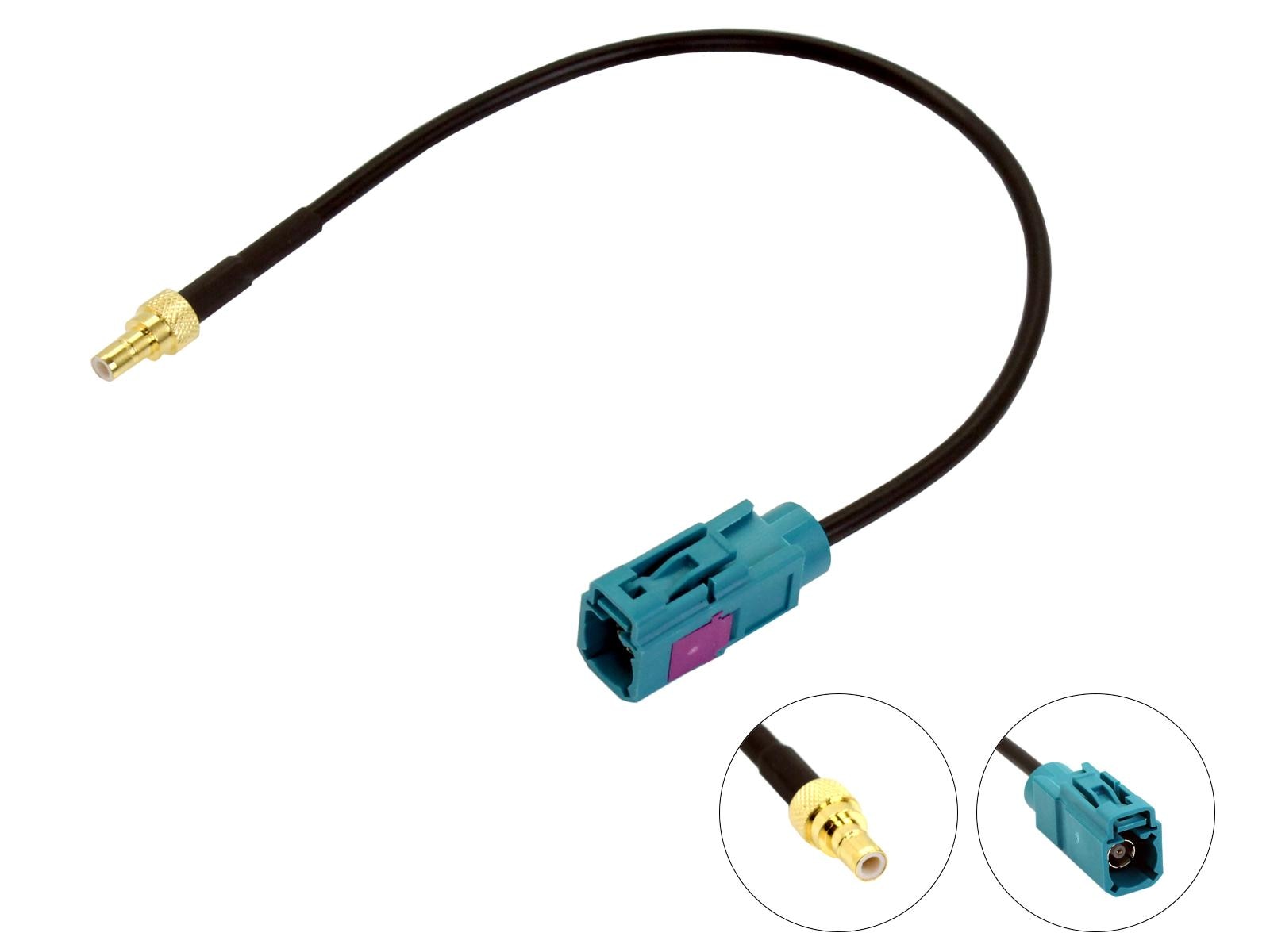 Adaptateur d'Antenne DAB+ | Universel | Fakra (femelle) vers SMB (mâle)